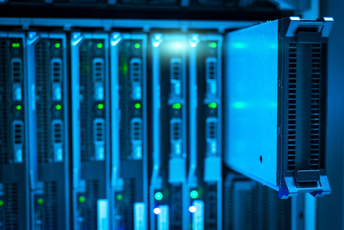 Server racks in a data center